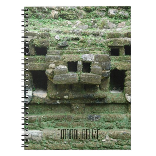 Maya Jaguar Temple Lamanai Belize Travel Journal Notizblock (Vorderseite)