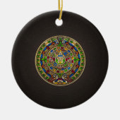 Maya-Kalender - Farbe Keramik Ornament (Vorne)
