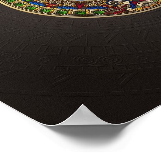 Maya-Kalender - Farbe Poster (Ecke)