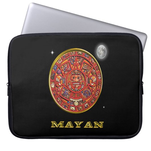 Maya-Kalender Laptopschutzhülle (Vorderseite)