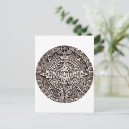 Maya-Kalender Postkarte (Stehend Vorderseite)