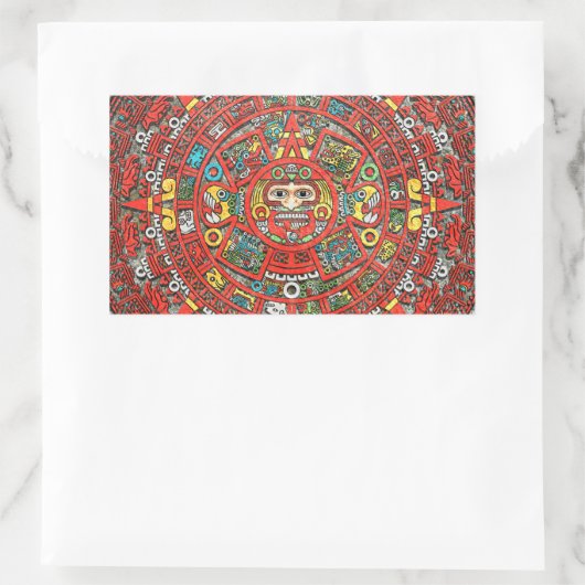 Maya-Kalender Rechteckiger Aufkleber (Tasche)