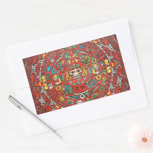 Maya-Kalender Rechteckiger Aufkleber (Umschlag)