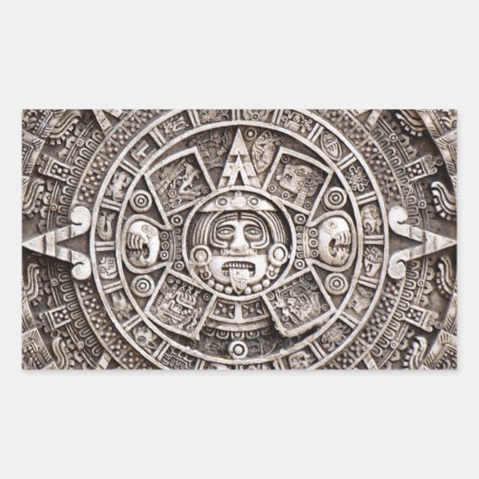 Maya-Kalender Rechteckiger Aufkleber (Vorderseite)