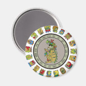 Maya-Kalender Tod Gott Magnet (Vorderseite/Rückseite)