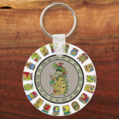Maya-Kalender Tod Gott Schlüsselanhänger (Vorderseite)