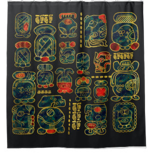 Maya-KalenderGlyphszusammensetzung Duschvorhang