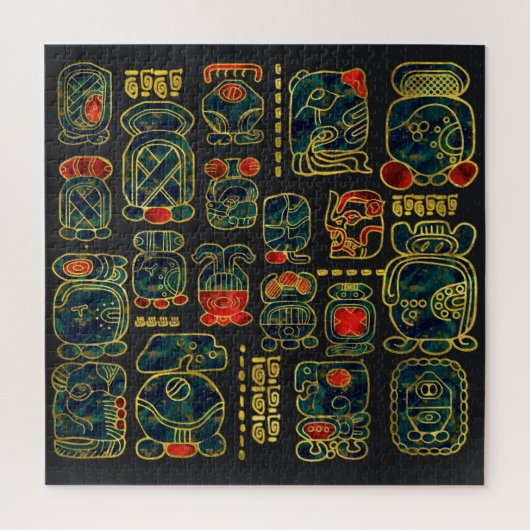 Maya-KalenderGlyphszusammensetzung Puzzle (Vertikal)