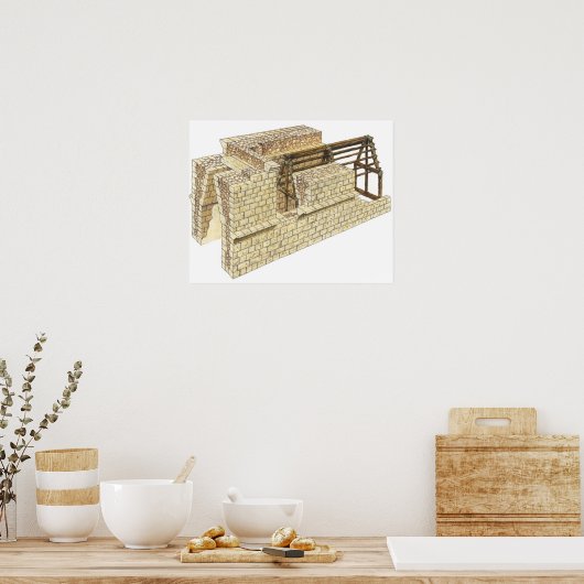 Maya-Korbelbogen. Detail. Mexiko Poster (Küche)