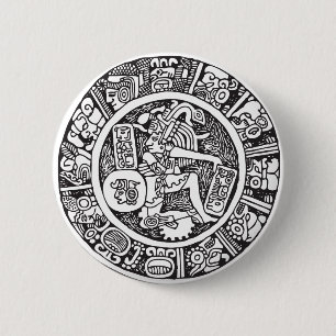 Maya-Kreis, mexikanische Hieroglyph(Maya) Button