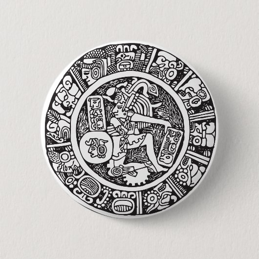 Maya-Kreis, mexikanische Hieroglyph(Maya) Button (Vorderseite)