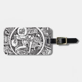 Maya-Kreis, mexikanische Hieroglyph(Maya) Gepäckanhänger (Vorderseite horizontal)