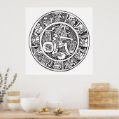 Maya-Kreis, mexikanische Hieroglyph(Maya) Poster (Küche)