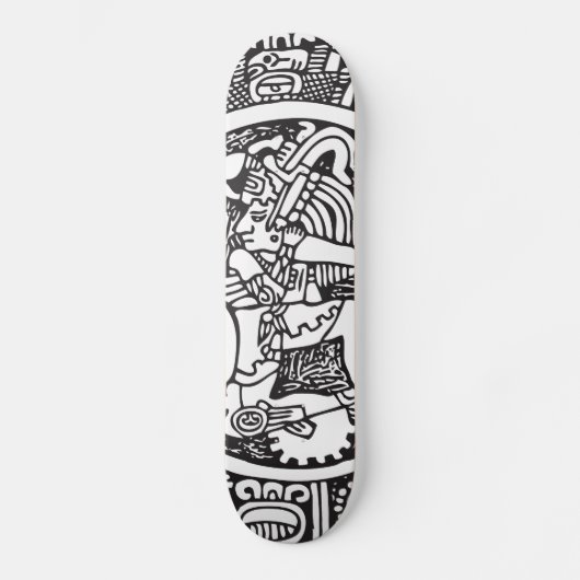 Maya-Kreis, mexikanische Hieroglyph(Maya) Skateboard (Vorderseite)