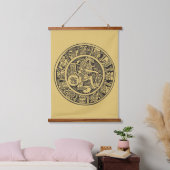 Maya-Kreis, mexikanische Hieroglyph (Maya) Wandteppich Mit Holzrahmen (Schlafzimmer)