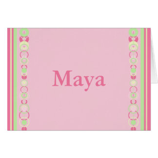 Maya Modern Circle Individuelle Name Card