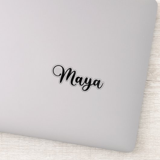Maya Name - Handgeschriebene Kalligrafie Aufkleber (Detail)