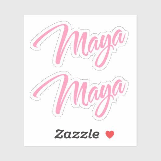 Maya name x2 aufkleber (Blatt)