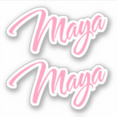 Maya name x2 aufkleber (Vorderseite)