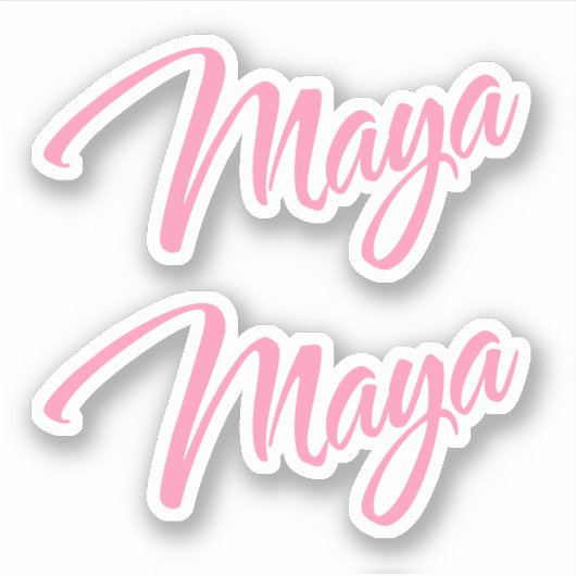 Maya name x2 aufkleber (Vorderseite)