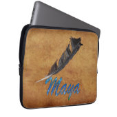 MAYA Native American Feather Laptop Sleeve (Vorne Rechts)