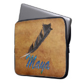 MAYA Native American Feather Laptop Sleeve (Vorderseite Links)