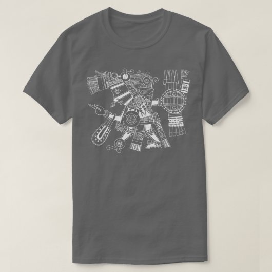 Maya Patron Gottheit Tezcatlipoca Krieger Aztec In T-Shirt (Design vorne)