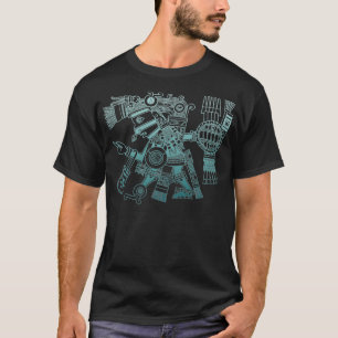 Maya Patron Gottheit Tezcatlipoca Krieger Aztec In T-Shirt