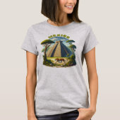 Maya Pyramide und Jaguar Mexiko T-Shirt (Vorderseite)