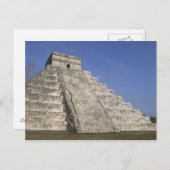 Maya-Ruinen in Chichen Itza, Kukulcans Pyramide Postkarte (Vorne/Hinten)