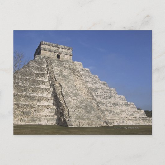 Maya-Ruinen in Chichen Itza, Kukulcans Pyramide Postkarte (Vorderseite)