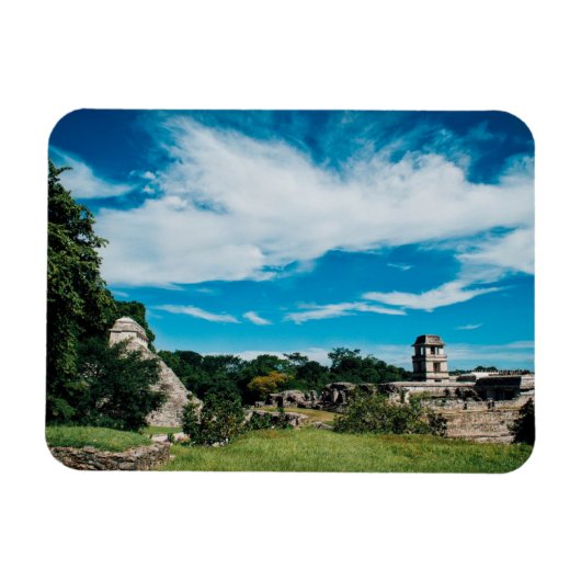 Maya-Ruinen von Palenque Magnet (Horizontal)