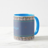 Maya-Schlangenmuster mit Diamantformen Tasse (VorderseiteRechts)
