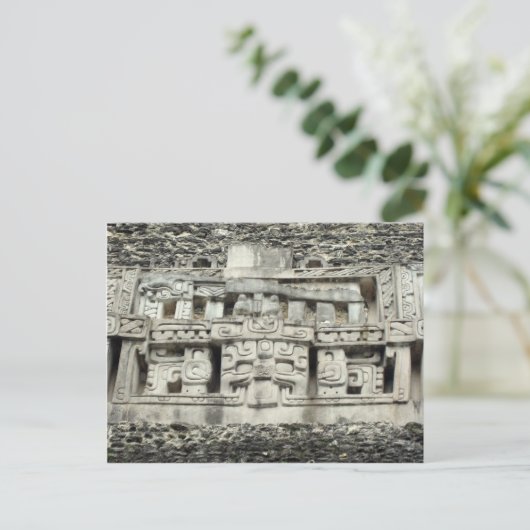 Maya-Schnitzerei Postkarte (Stehend Vorderseite)