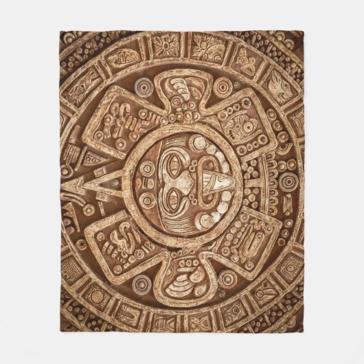 Maya-Stammes-Heide: Ornamente Textur Fleecedecke (Vorderseite)