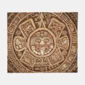 Maya-Stammes-Heide: Ornamente Textur Fleecedecke (Vorderseite (Horizontal))