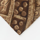 Maya-Stammes-Heide: Ornamente Textur Fleecedecke (Ecke)