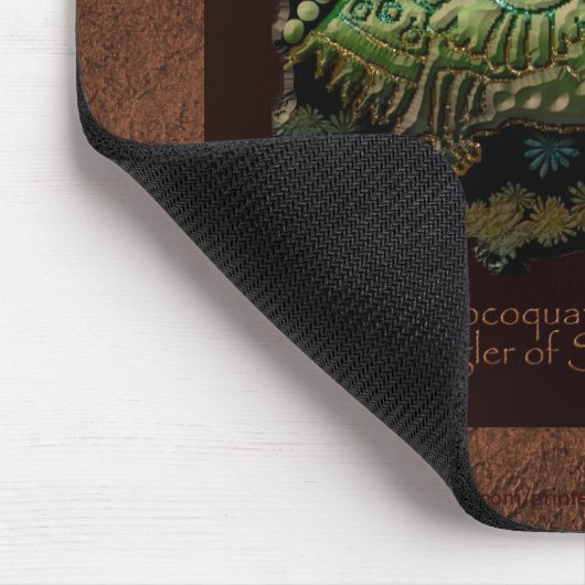 Maya-Sternjongleur auf Imitaten Leather Mousepad (Ecke)