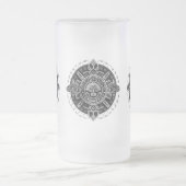Maya-Symbol Mattglas Bierglas (Mittel)