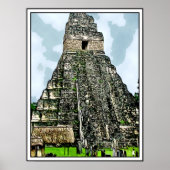 Maya-Tempel in Tikal, Guatemala Poster (Vorne)