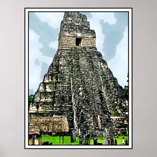 Maya-Tempel in Tikal, Guatemala Poster (Vorne)