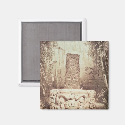 Maya-Tempel Magnet (Vorderseite/Rückseite)