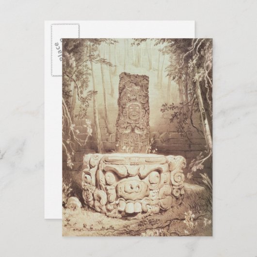 Maya-Tempel Postkarte (Vorne/Hinten)