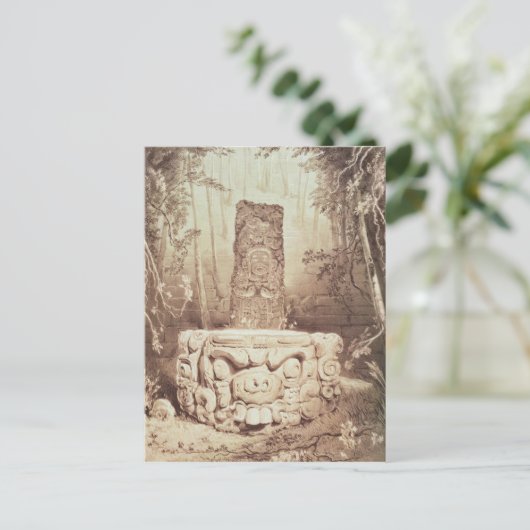 Maya-Tempel Postkarte (Stehend Vorderseite)