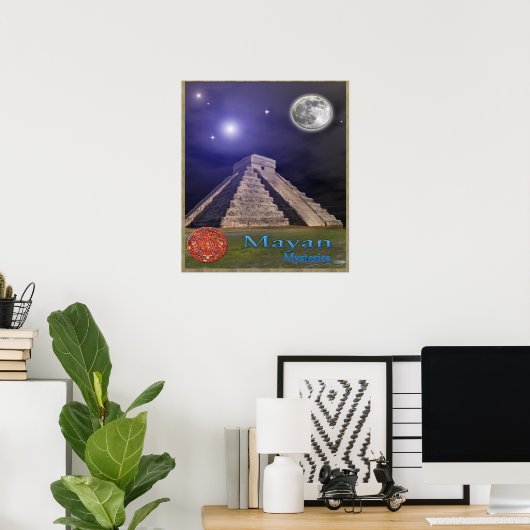 Maya-Tempelposter Poster (Heimbüro)