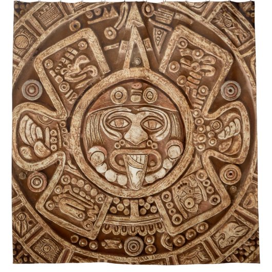 Maya Tribal Pagan: Ziertextur Duschvorhang (Vorderseite)