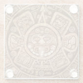 Maya Tribal Pagan: Ziertextur Glasuntersetzer (Rückseite)