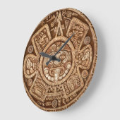 Maya Tribal Pagan: Ziertextur Große Wanduhr (Winkel)