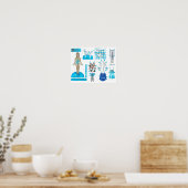 Maya und Roxie Paper Doll Set - Play oder Display Poster (Küche)