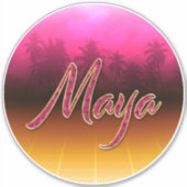 Maya Vorname Name golden pink Aufkleber Sticker (Vorderseite)